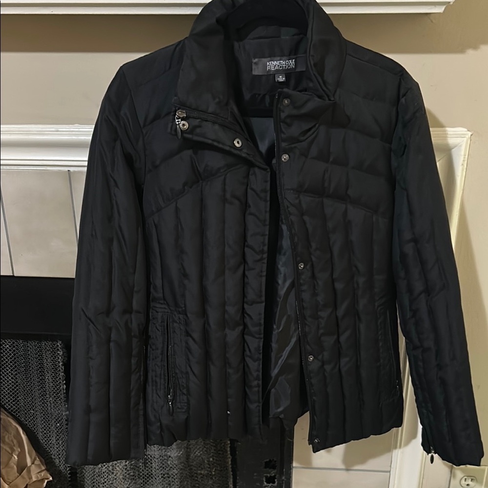 Kenneth Cole Hind Black Quilted Women's Jacket-Size Medium